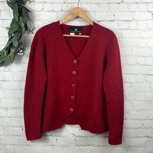 PERUVIAN CONNECTION Alpaca and Wool Blend Button Cardigan size medium